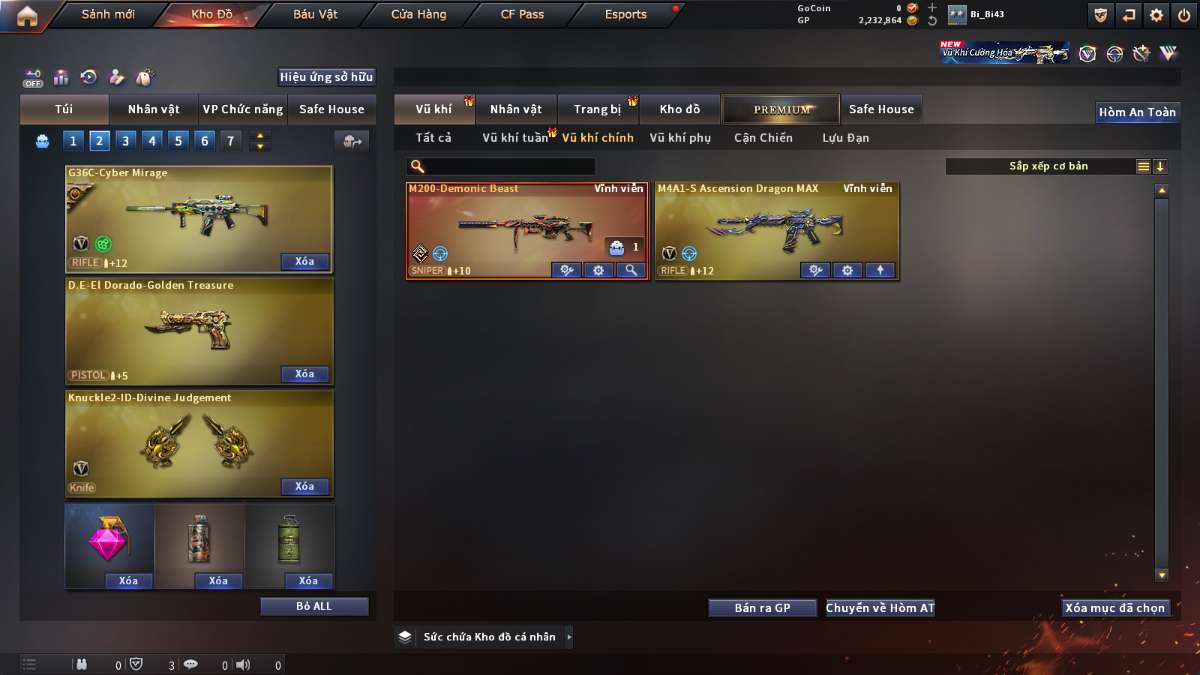 shop acc cf uy tin gia re